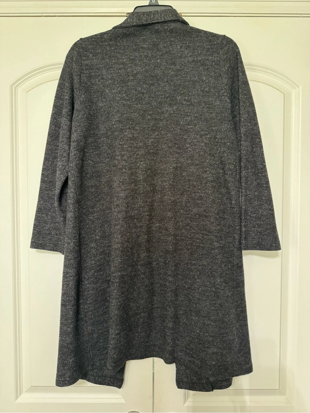 Nally & Millie Charcoal Open-Front Long Cardigan